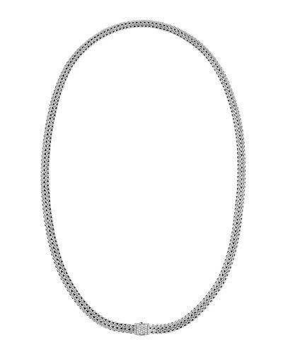 John Hardy Batu Classic Chain Extra-small Sterling Silver Necklace, 16" In Diamond