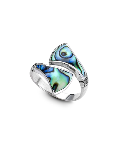 Samuel B. Sterling Silver Abalone Bypass Ring In Blue And Green