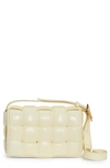 Bottega Veneta The Cassette Padded Leather Crossbody Bag In Zest Washed-gold