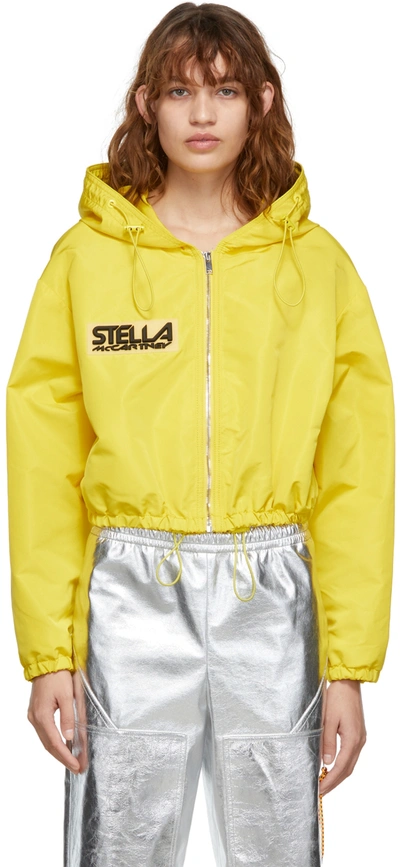 Stella Mccartney Yellow Cropped Logo Jacket