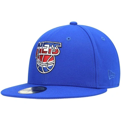 New Era Men's Blue Brooklyn Nets Hardwood Classics 59fifty Fitted Hat