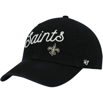 47 ' Black New Orleans Saints Millie Clean Up Adjustable Hat