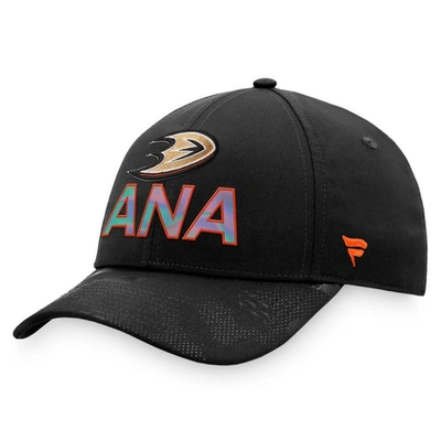 Fanatics Branded Black Anaheim Ducks Authentic Pro Team Locker Room Adjustable Hat