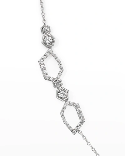 A. Link 18k White Gold 7 Luminous Diamond Necklace