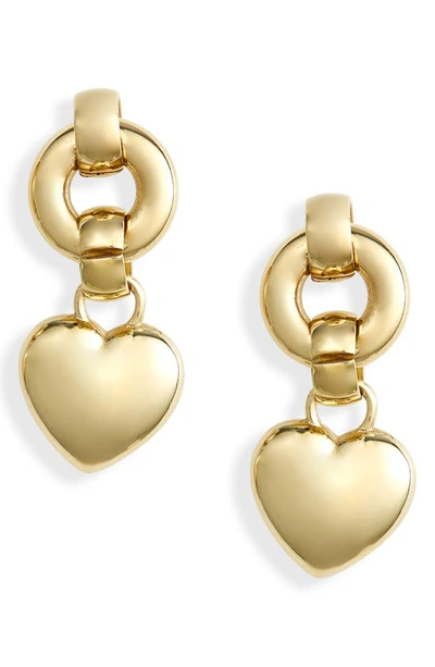 Laura Lombardi Gold Tone Amorina Chain Earrings