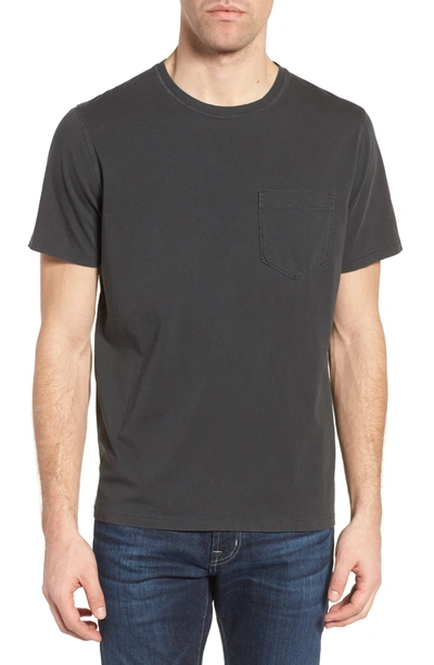 Billy Reid Washed Pocket Crewneck T-shirt In Black
