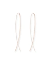 Lana 14k Elite Narrow Upside Down Hoop Earrings In Rose Gold