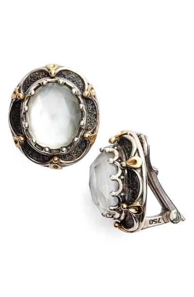 Konstantino Faceted Mother-of-pearl Doublet Earrings