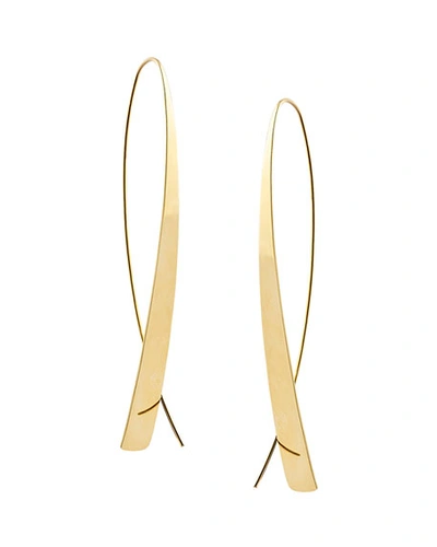 Lana Bond Large Narrow Glam Thread-through Hoop Earrings In Gold