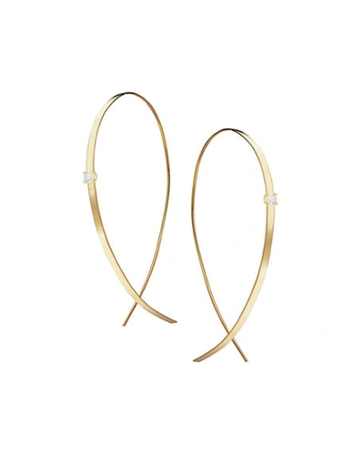 Lana Small Flat Diamond Hoop Earrings In Rose Gold