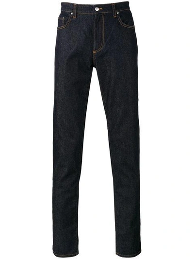 Versace Straight Leg Jeans In Blue