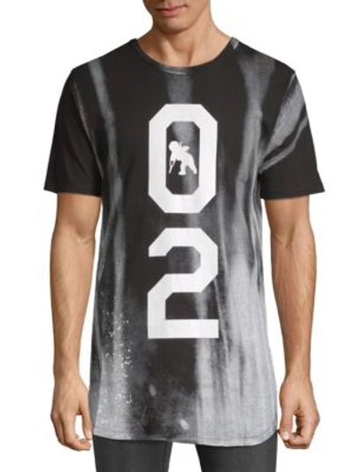 Prps Intergalactic 02 Long Bleached T-shirt, Black