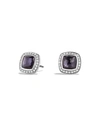 David Yurman Albion Earrings With Semiprecious Stone And Diamonds In Silver/purple