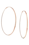 Lana Large Flat Magic Hoop Earrings In Yellow Gold