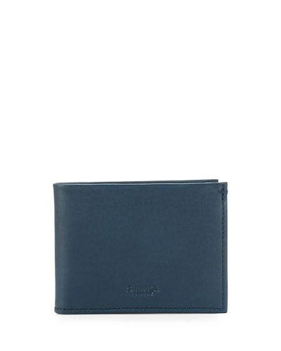 Shinola Textured-leather Billfold Wallet In Midnight Blue