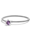 David Yurman Châtelaine® Diamond & Gemstone Cabled Bracelet In Amethyst
