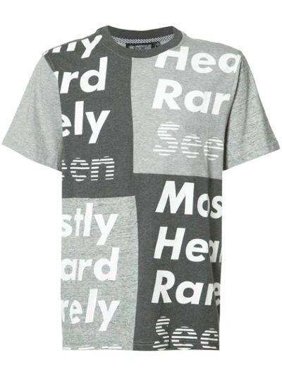 Mostly Heard Rarely Seen Patchwork T-shirt In Grey