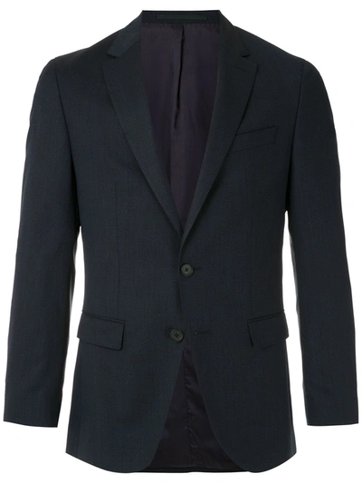 Hugo Boss Single-breasted Virgin Wool Blazer In Blue