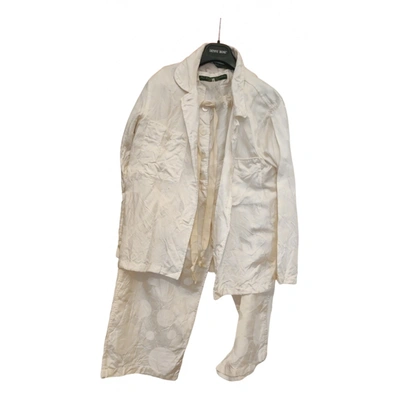 Pre-owned Paul Harnden Shoemakers Silk Jacket In White