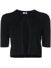 Akris Punto Elements Wool Cropped Cardigan In Black