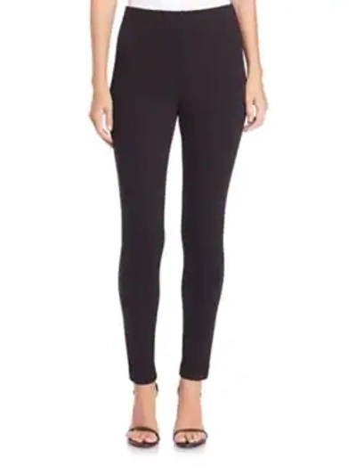 St John Ponte Knit Crop Leggings In Caviar