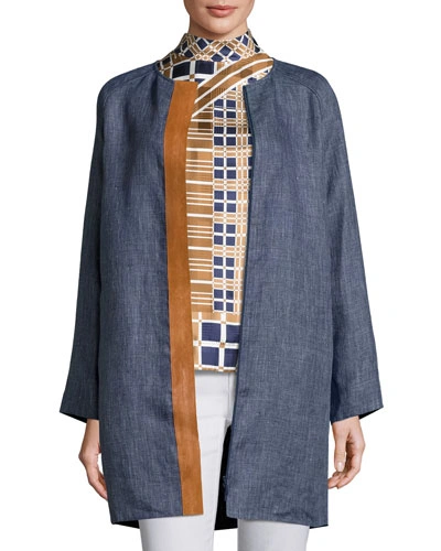 Lafayette 148 Berkeley Printed Topper Jacket, Double Cloth In Multi Pattern