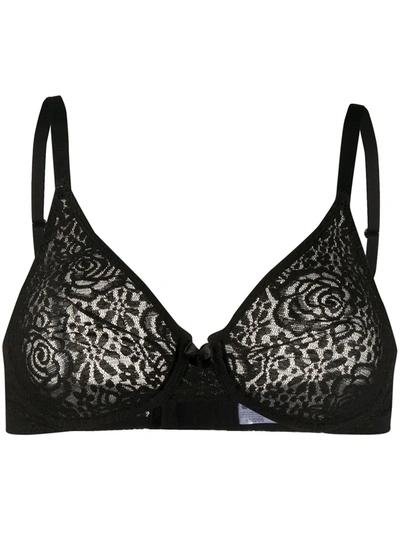 Wacoal Halo Lace Moulded Underwire Bra In Black