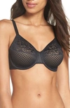 Wacoal Visual Effects Soft Cup Lace Minimizer Bra In Black