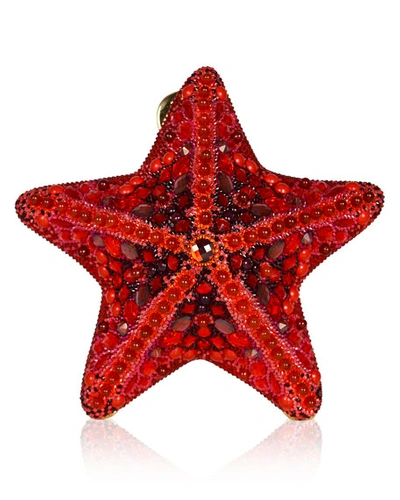 Judith Leiber Fromia Starfish Crystal Clutch Bag, Red