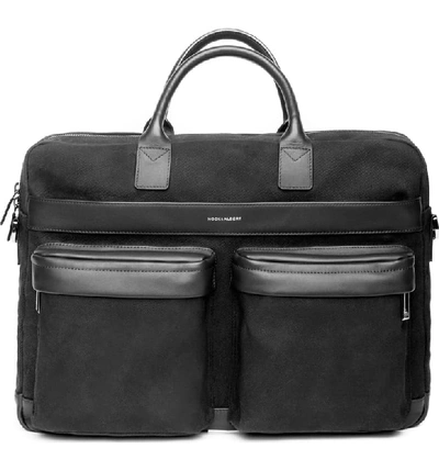 Hook + Albert Canvas Laptop Briefcase - Black