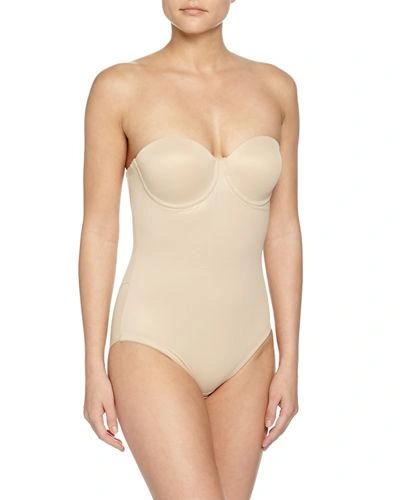 Tc Shapewear Sheer Bodybriefer Strapless Shaping Bodysuit In Cupid Nude