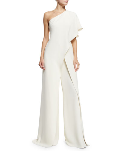 ralph lauren one shoulder jumpsuit