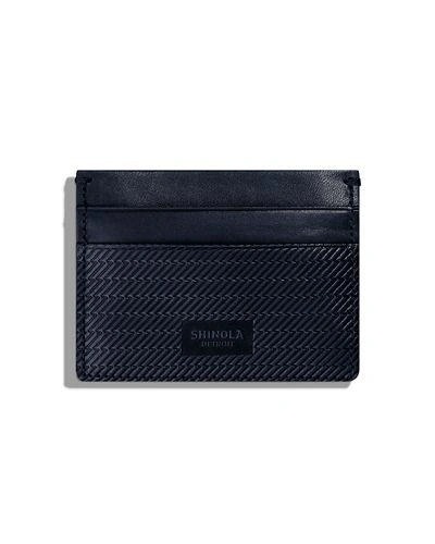 Shinola Leather 5-pocket Card Case 2.0 In Ocean Blue