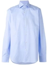 Hugo Boss Check Long-sleeve Shirt In Blue
