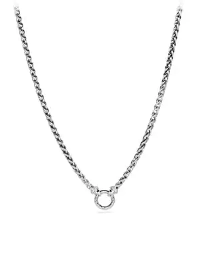 David Yurman Wheat Chain Diamond & Sterling Silver Necklace