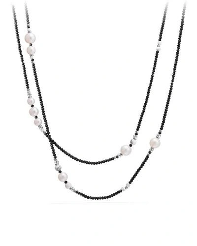 David Yurman Oceanica Tweejoux Necklace With Cultured Freshwater Pearls And Black Spinel In Black/white