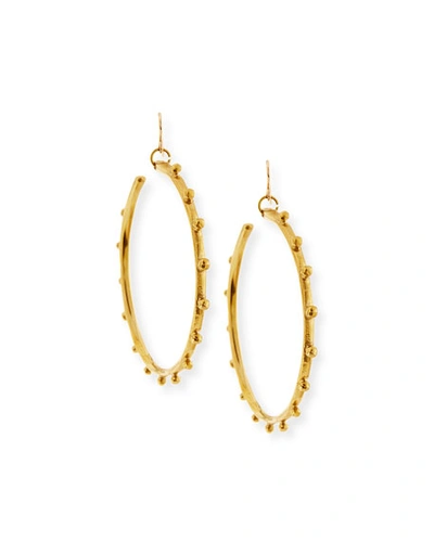 Ashley Pittman Teli Studded Bronze Hoop Earrings