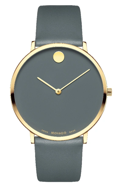 Movado Museum Dial 70th Anniversary Special Edition Watch In Grey