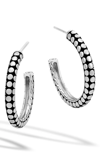 John Hardy 'dot' Medium Hoop Earrings In Sterling Silver