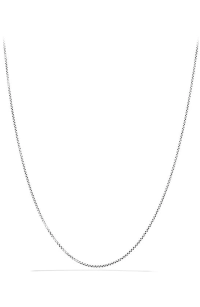 David Yurman Box Chain Necklace With An Accent Of 14k Gold, 1.7mm, 18 In Silver/gold