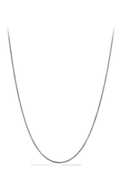 David Yurman Baby Box Chain Necklace In Silver