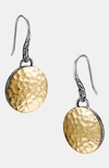 John Hardy Women's Palu 18k Yellow Gold & Sterling Silver Hammered Disc Drop Earrings In Gold And Silver