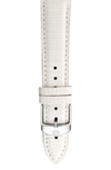 Michele Lizard Watch Strap, 12-20mm In White Lizard