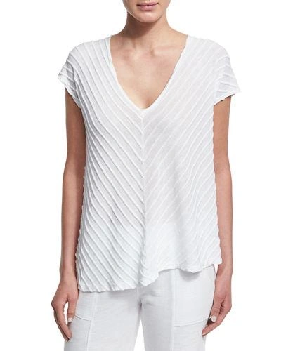 Xcvi Meli Zita Knit V-neck Top, Plus Size In White