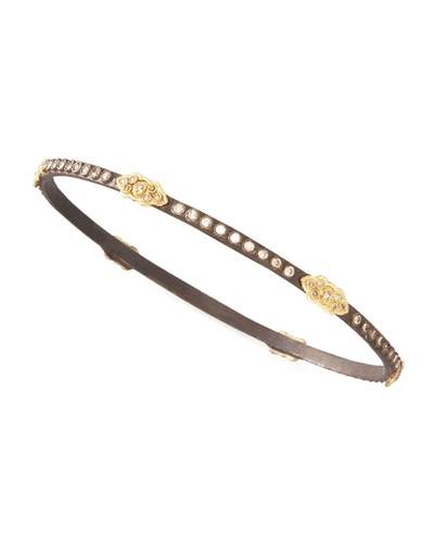 Armenta Oxidized Diamond Scrolls Bracelet In Yellow Gold