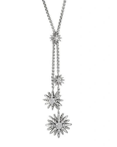 David Yurman Women's Starburst Y Necklace With Diamonds In Pave Diamonds