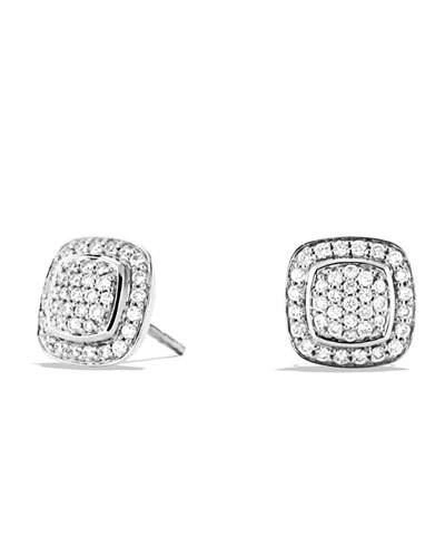 David Yurman Albion Mini Earrings With Diamonds In White/silver