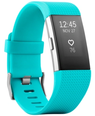 Fitbit Classic Charge 2 Large Fitness Wristband Smartwatch In Teal