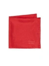 Charvet Silk Pocket Square In Red