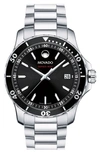 Movado Performance Stainless Steel Series 800 Watch, 40mm In Black/silver